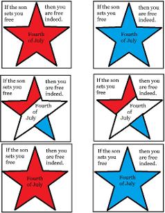 Fourth of July Sunday School Lesson For Kids- Cupcake Template for Sunday school