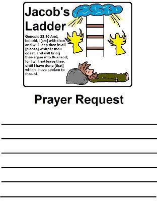 Jacob's Ladder Printable Prayer Request