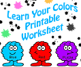 Learn Your Colors Worksheets For Preschool Or Headstart Kids.