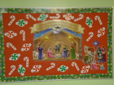 Nativity Scene Bulletin Board Idea For Church