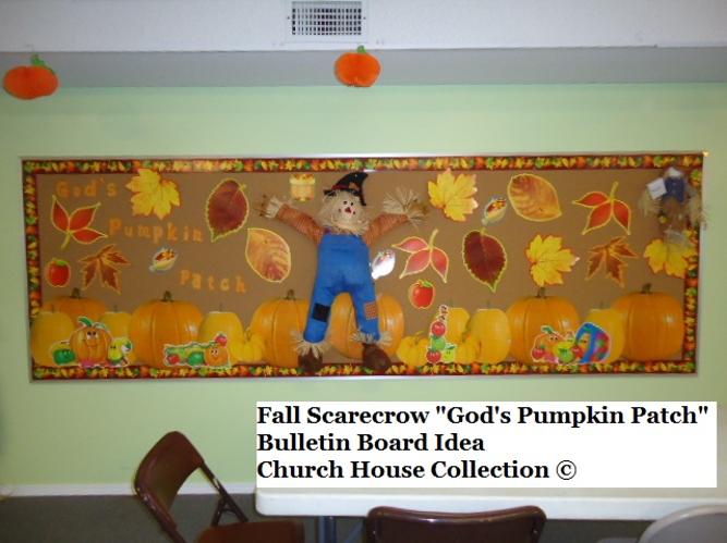 Fall Scarecrow Bulletin Board Idea For Sunday School