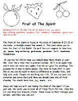 Fruit of The Spirit Sunday School Lesson