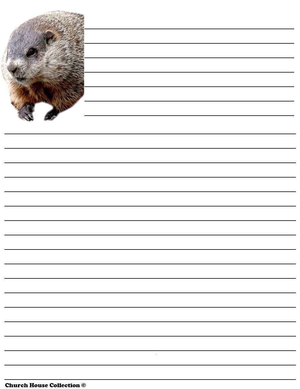 Groundhog Day Writing Paper For School