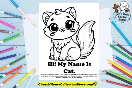 Animal Coloring Pages For Toddlers by ChurchHouseCollectionStore.com. Free Hi! My Name Is Cat, Dog, Alligator, Zebra