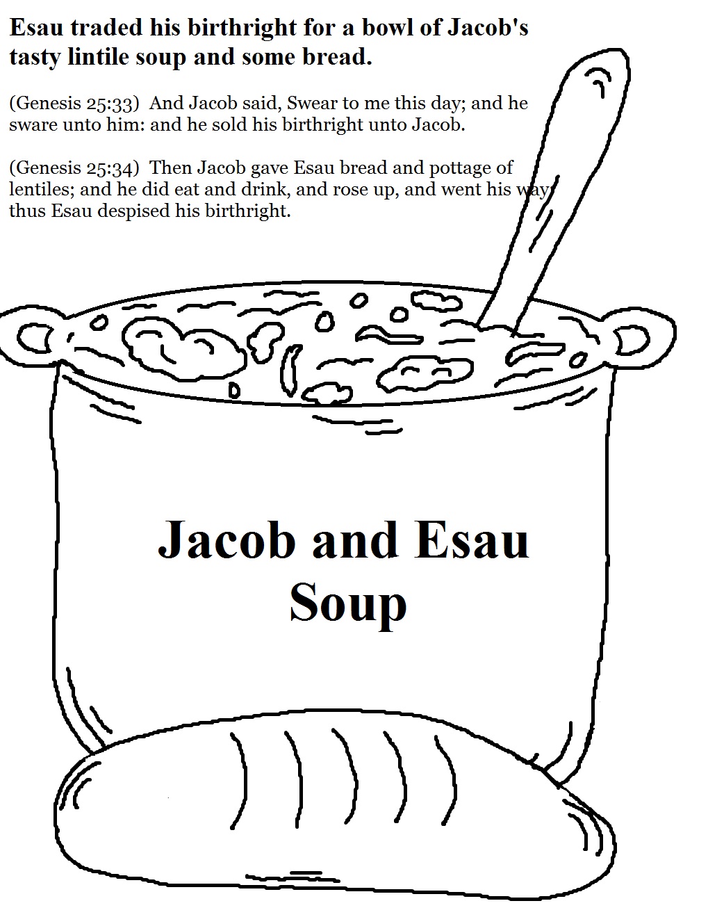 jacob and esau coloring page