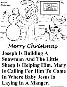 The birth of Jesus Coloring Pages