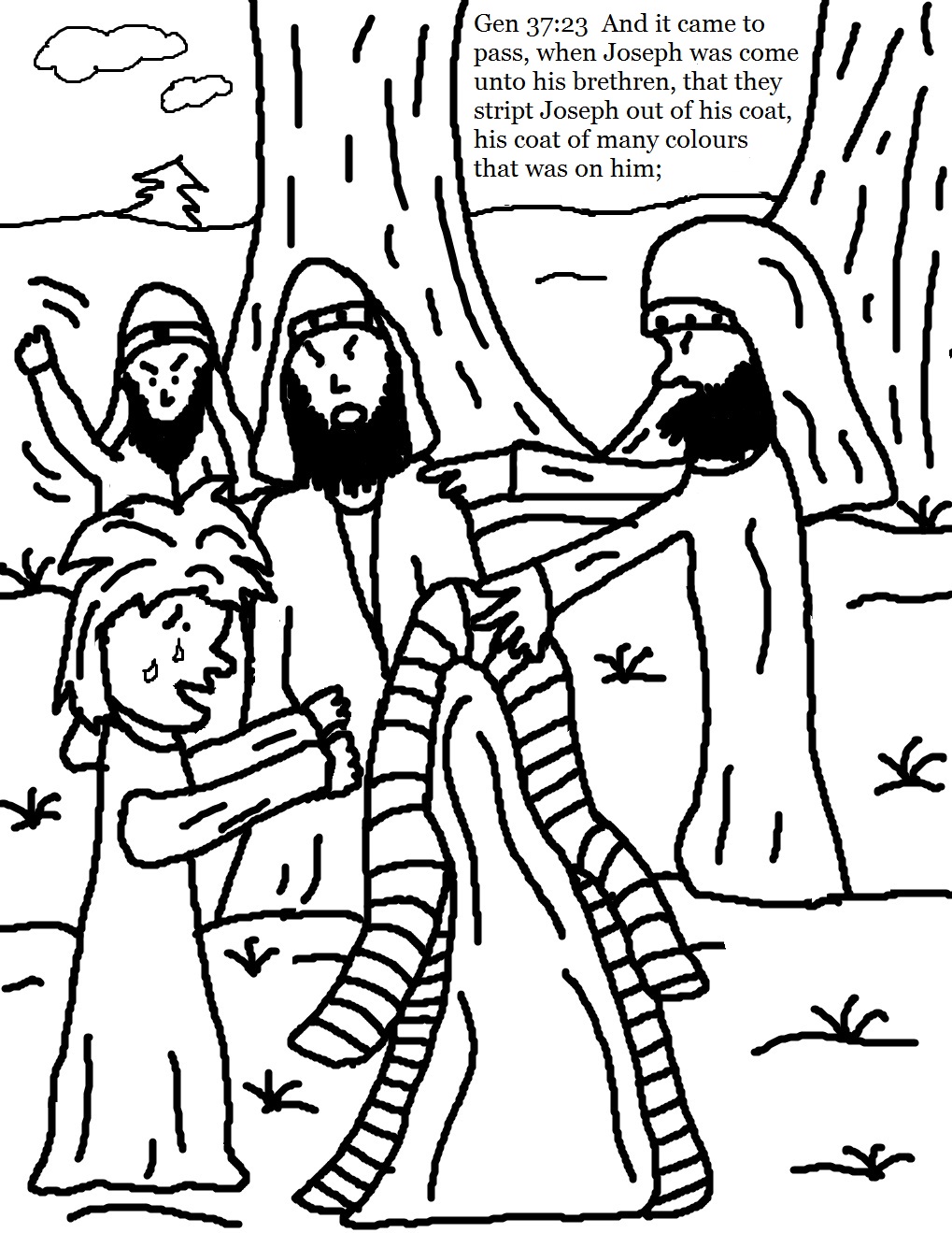 joseph and his brothers coloring page