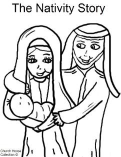 The Nativity Story Coloring Page- Christmas The Birth of Jesus Coloring Pages