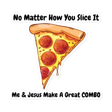 No matter how You Slice It Me And Jesus Bible Christian Stickers by Church House Collection Store