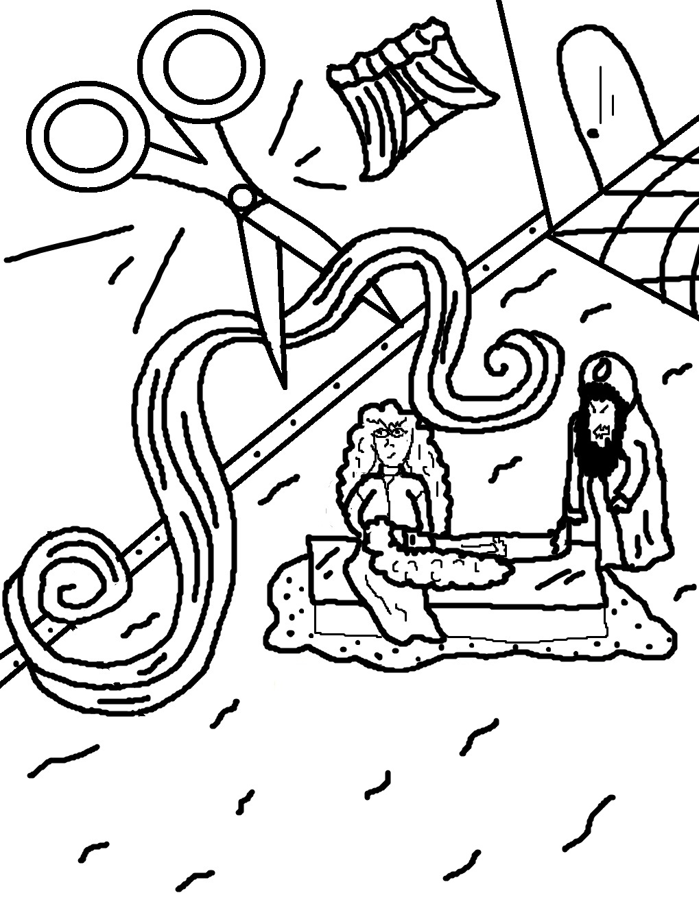 Samson And Delilah Bible Coloring Pages
