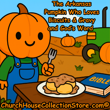 The Arkansas Pumpkin Who Loves Biscuits & Gravy and God’s Word Free Fall Preschool Toddler Bible Sunday school Lesson ChurchHouseCollectionStore.com