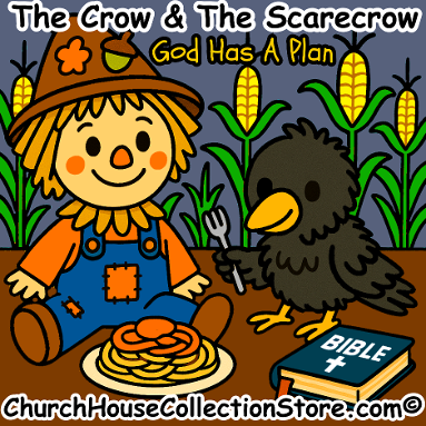 Colby the Crow and Sam the Scarecrow’s Spaghetti Surprise | Fall Bible Lesson for Preschoolers Free ChurchHouseCollectionStore.com