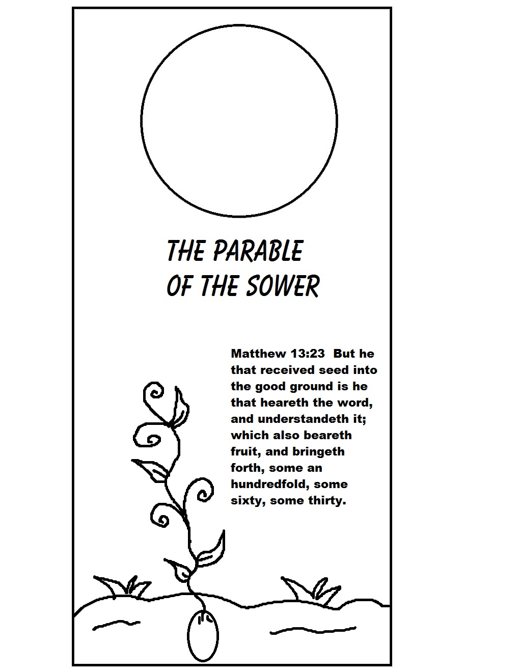Printable Parable Of The Sower Activity Sheets - Printable Template ...