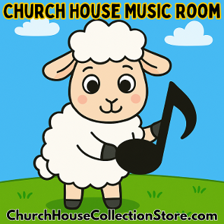 Church House Music Room ChurchHouseCollectionStore.com Bible Songs For Kids. Sheep holding a music note