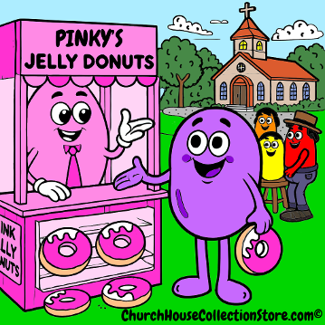 Pinky And The Jelly Donut Miracle Sunday School Lesson Plan for Kids and Toddlers. Free Children's Ministry Resources.